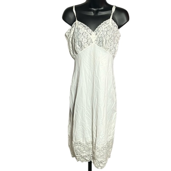 Van Raalte VINTAGE Size 34 Elegant Off White Lace Slip Dress - Picture 1 of 9